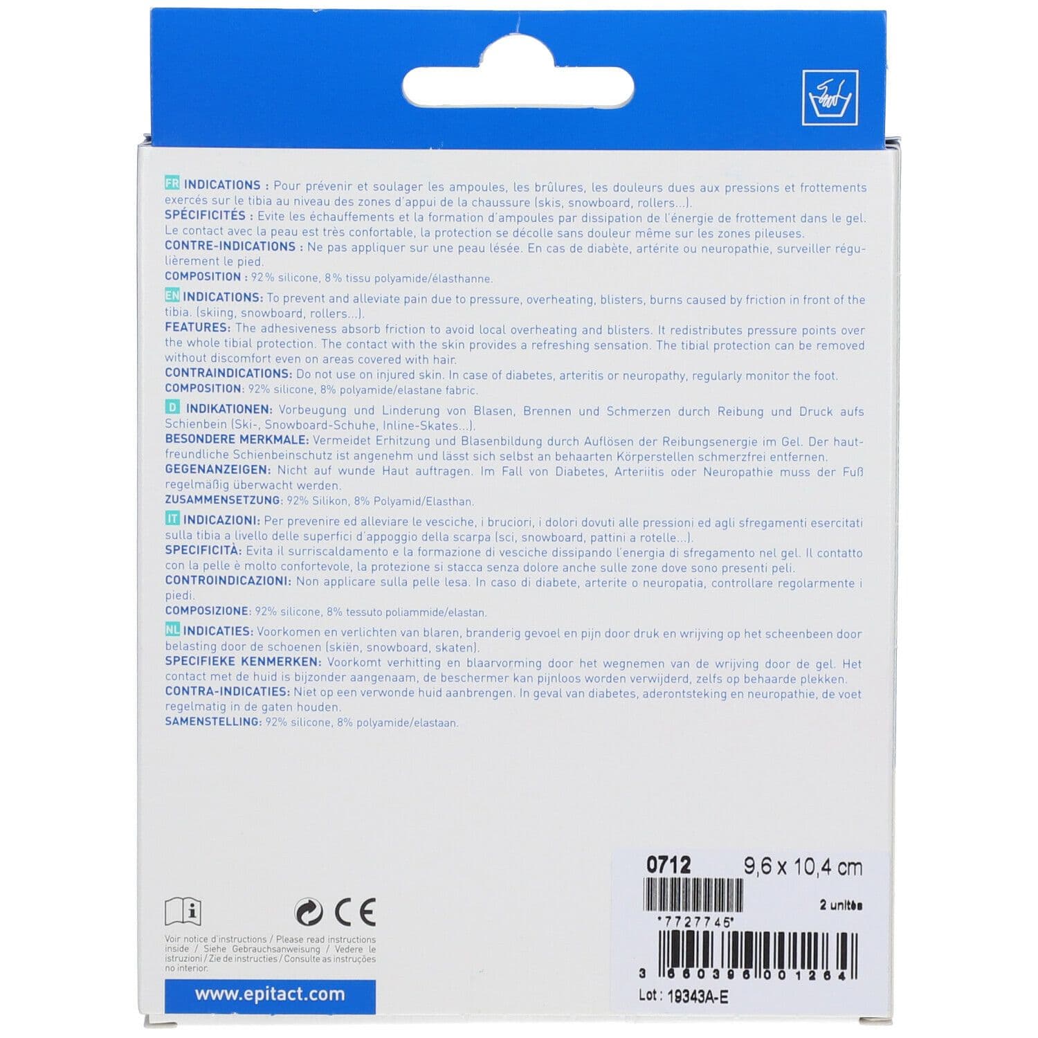 epitact® Protections tibiales Pression & frottements excessifs 2 pc(s) Pansement(S) view 2