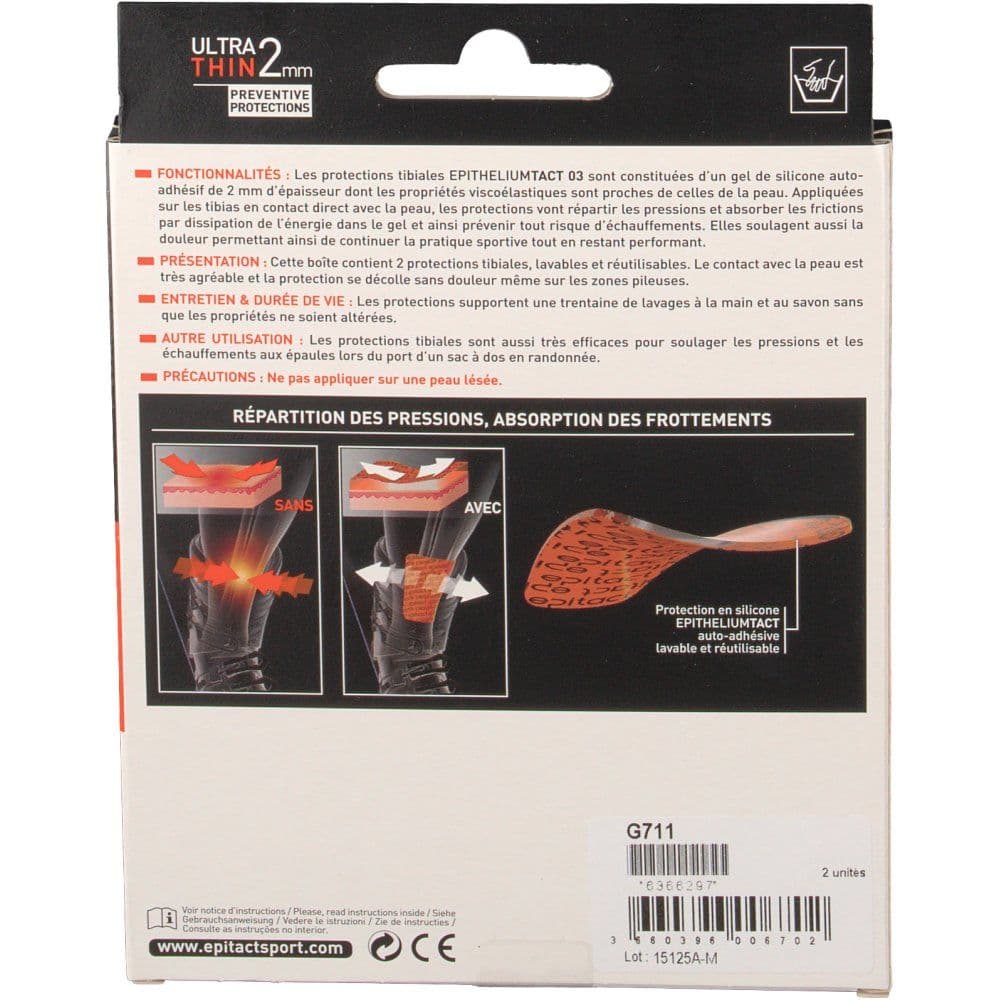 epitact® Sport Protections tibiales 7 x 9,5 cm 2 pc(s) Pansement(S) view 2