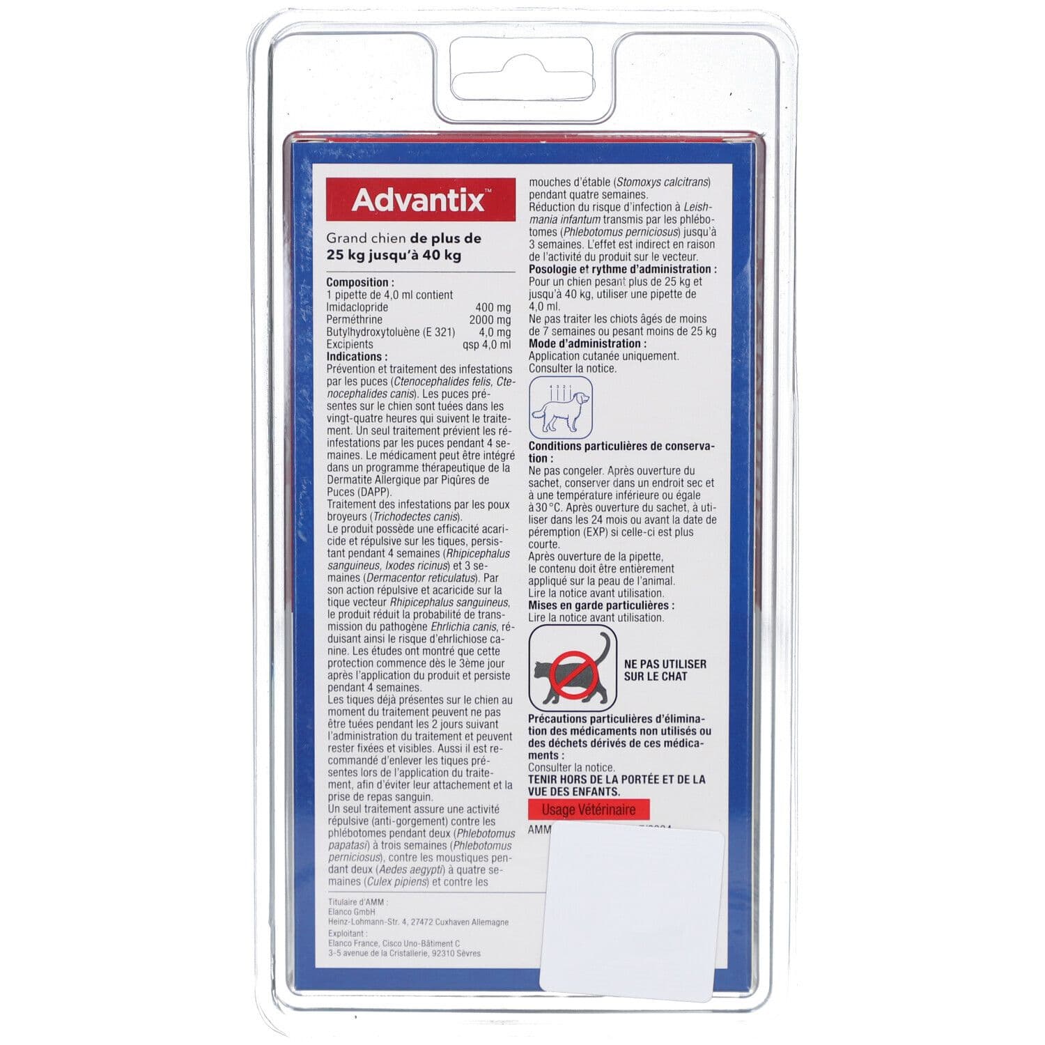 Advantix Grand chien de 25 kg - 40 kg 4 pc(s) Pipette(S) Unidose(S) view 2