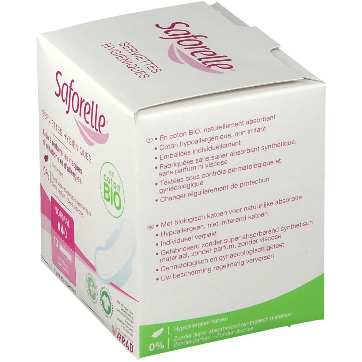 Saforelle® Coton Protect Serviettes Hygiéniques 10 pc(s) Serviette hygienique view 2