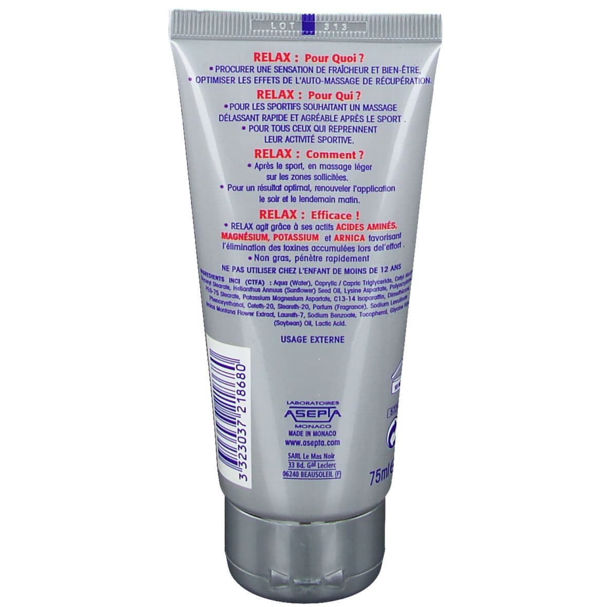 Akileïne RELAX gel Anti-Fatigue Corporel 75 ml Crème view 2
