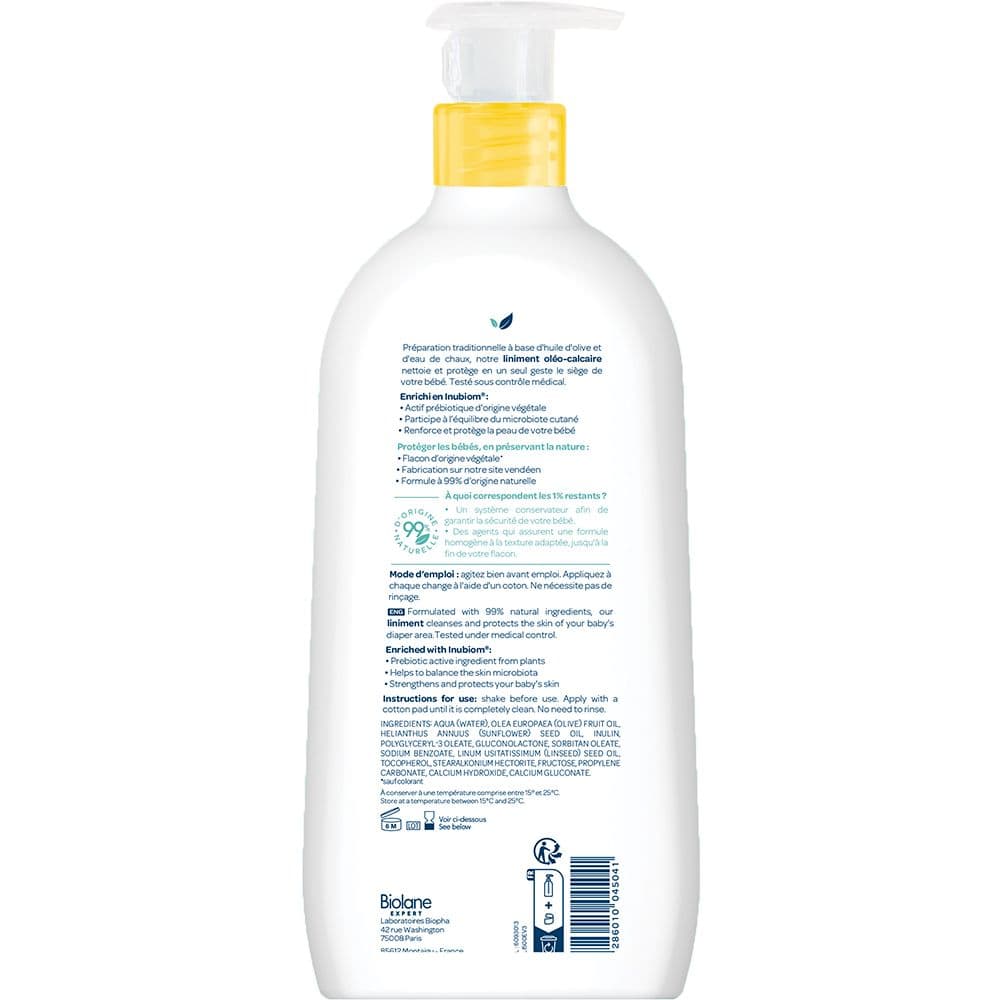 Biolane Expert - Liniment Oléo-Calcaire - Peaux Sensibles - 500ml 450 ml Baume view 2