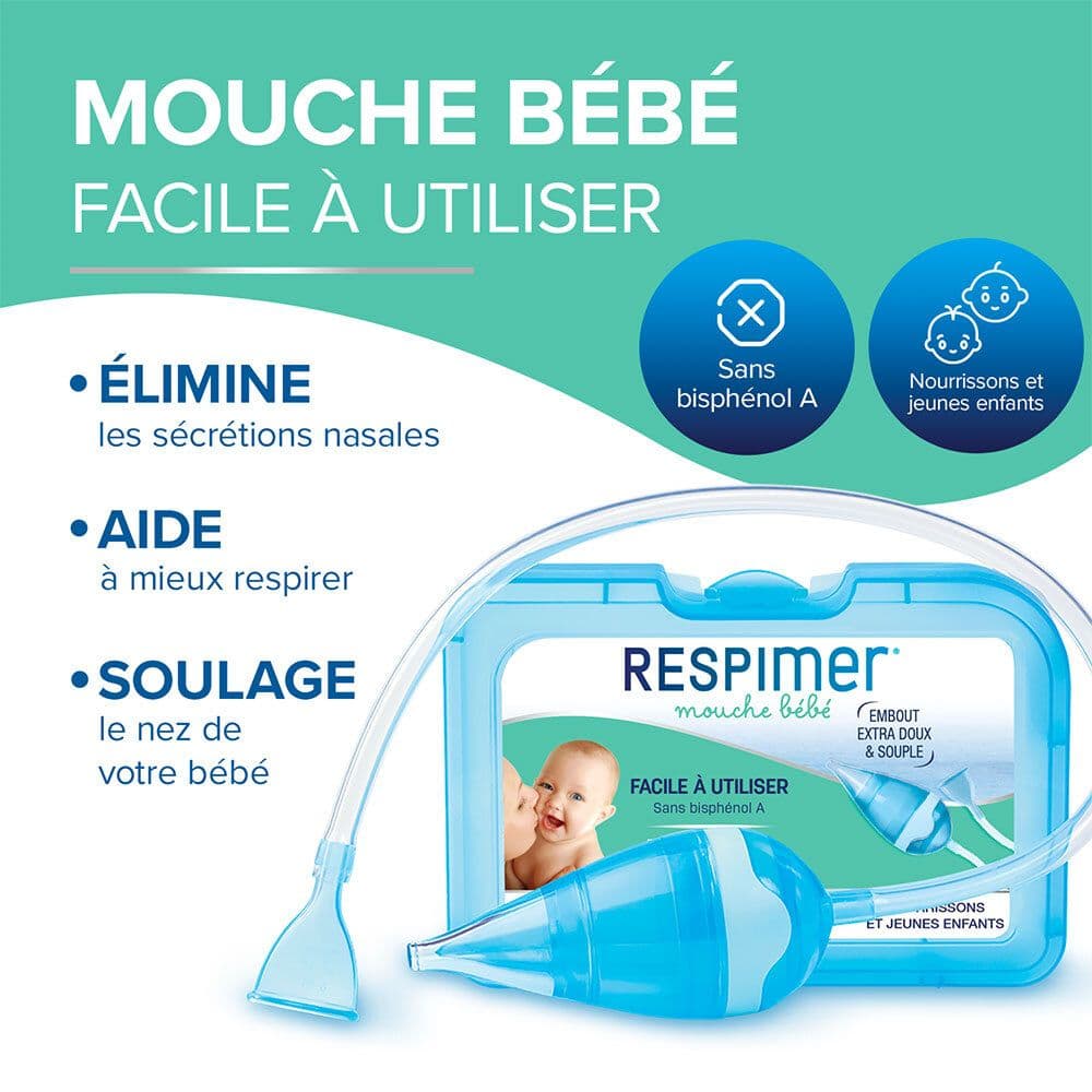 Respimer Mouche Bébé, Rhume et Rhynopharyngite, Facilite l’élimination du mucus 1 pc(s) Autre view 2
