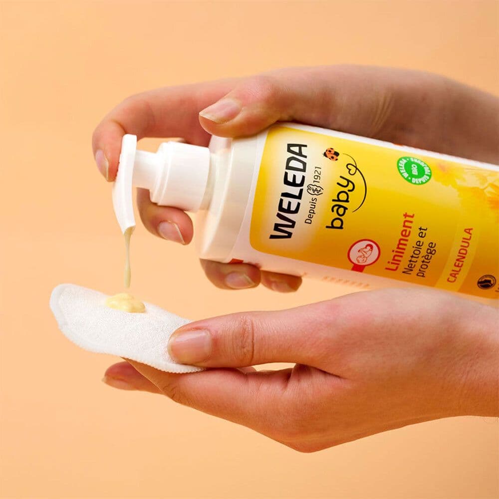 WELEDA Baby Liniment Soin nettoyant pour le Change Calendula Bio 800 ml Baume view 2