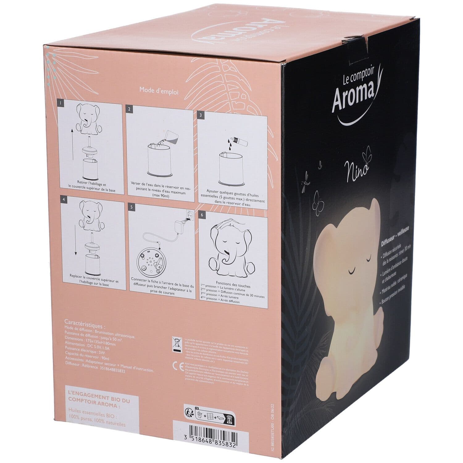 Le comptoir Aroma Diffuseur - veilleuse NINO 1 pc(s) Appareil view 2