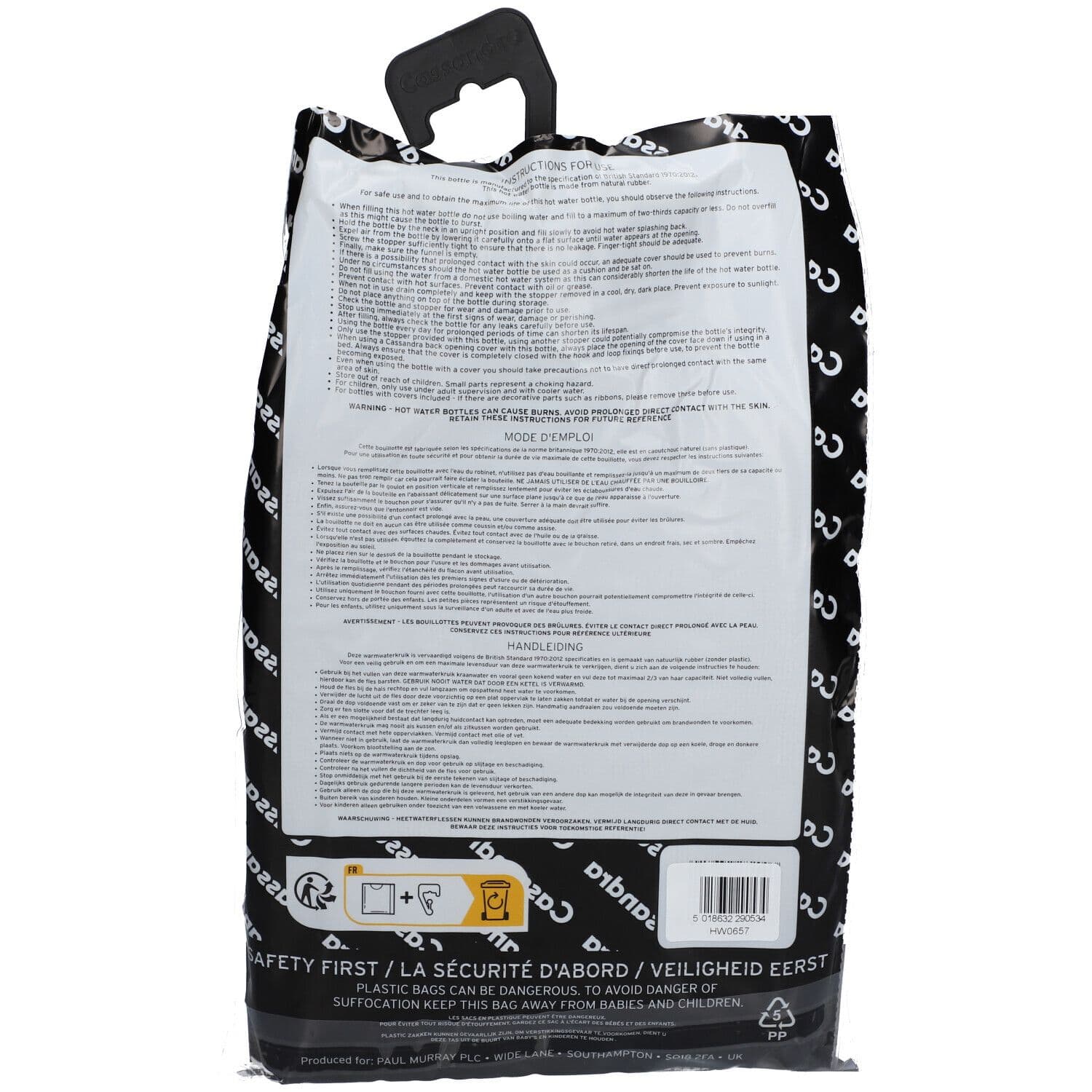 Cassandra Bouillotte Housse Tricot Gris 1,8L 1 pc(s) Bouillotte view 2