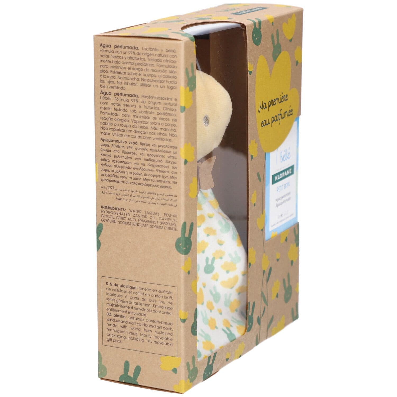 KLORANE Bébé Coffret Petit Brin Eau parfumée + Doudou lapin (non sélectionnable) 50 ml Solution(S) view 2