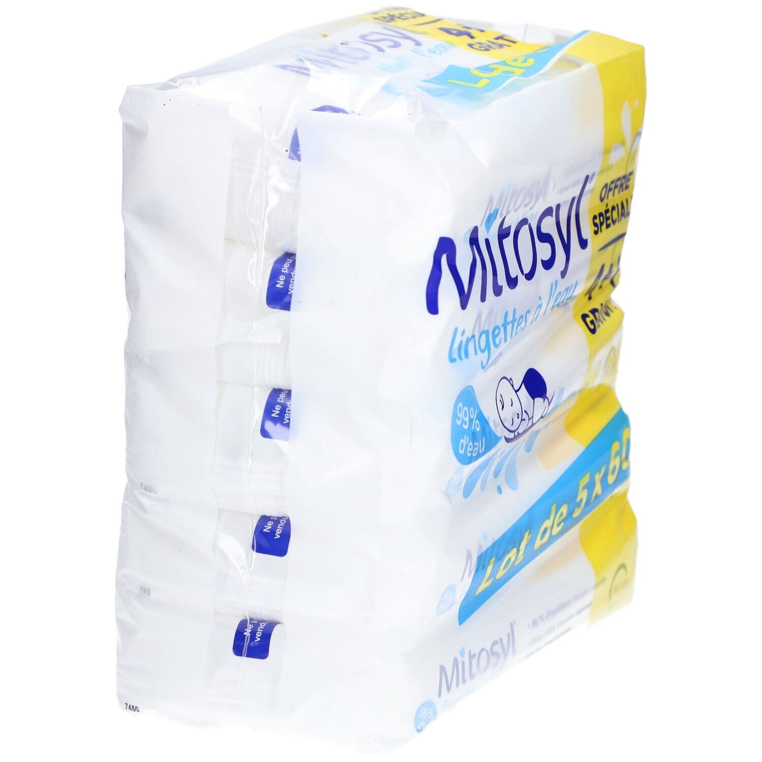 Mitosyl pour change bébé Lingettes à l'eau, Offre spéciale 4 + 1 gratuit - Lot de 5x60 1 pc(s) Lingette(S) view 2