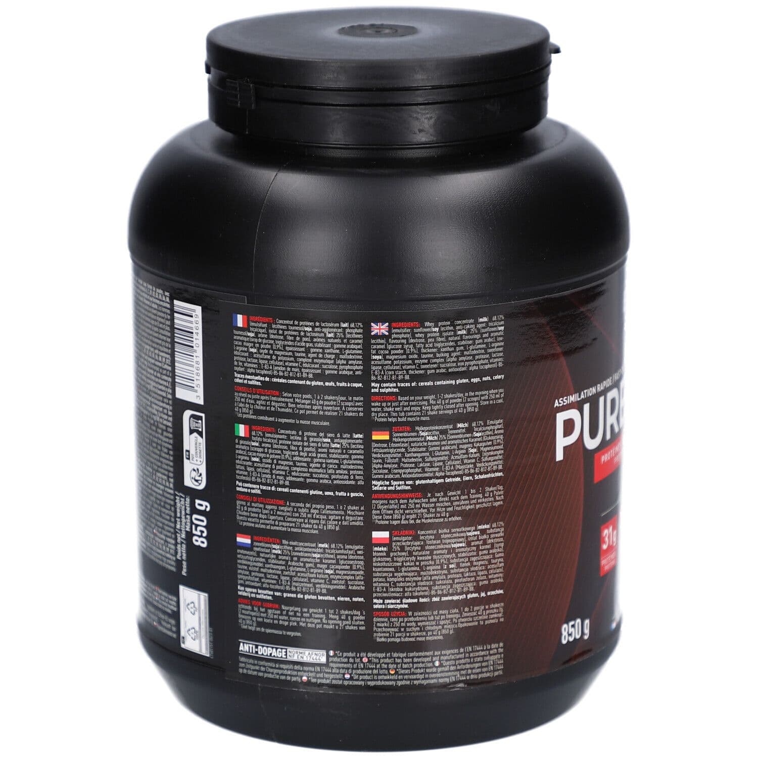 EAFIT Pure Whey Saveur Caramel 850 g Poudre Pour La Préparation D'Une Solution view 2