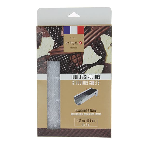 Set feuilles transferts 4 décors bûche De Buyer