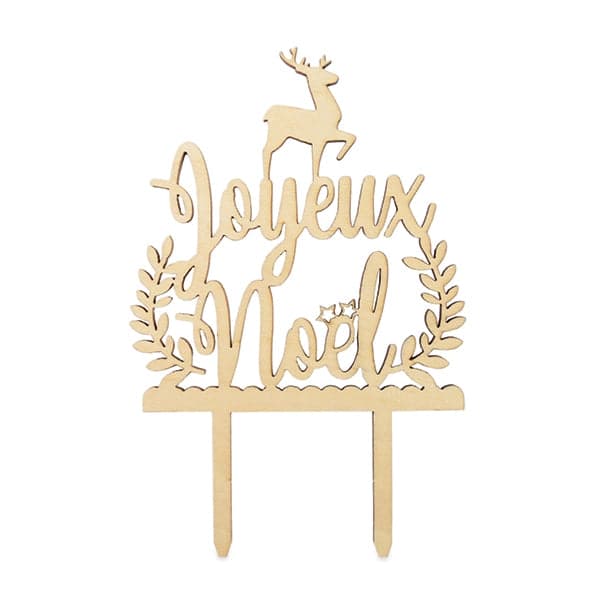 Décoration bois gâteaux Joyeux Noël Scrapcooking
