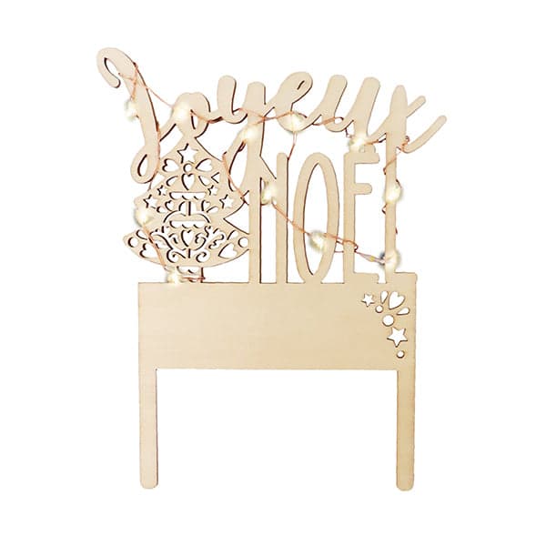 Décoration bois et LED Joyeux Noël Scrapcooking