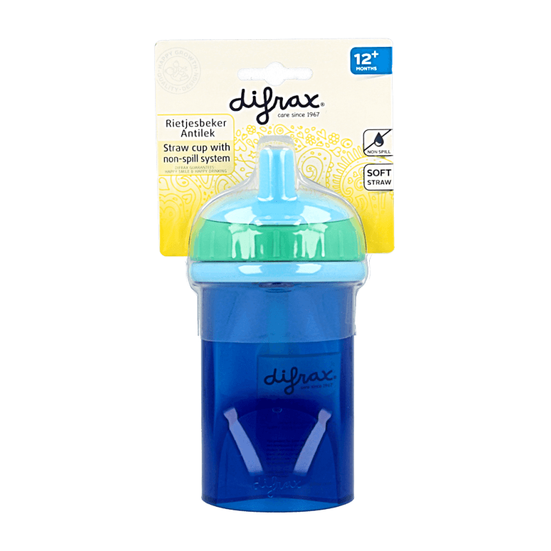 Difrax Tasse à paille anti-fuite assortie 1 pièce