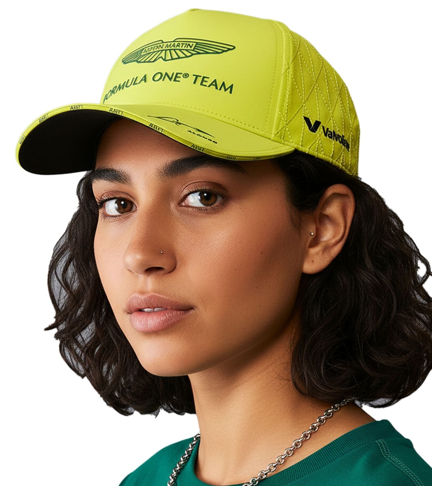 Casquette de baseball Formule 1 Fernando Alonso Aston Martin F1™ 2024, modèle Snapback, référence 701229246 002, jaune fluo view 2