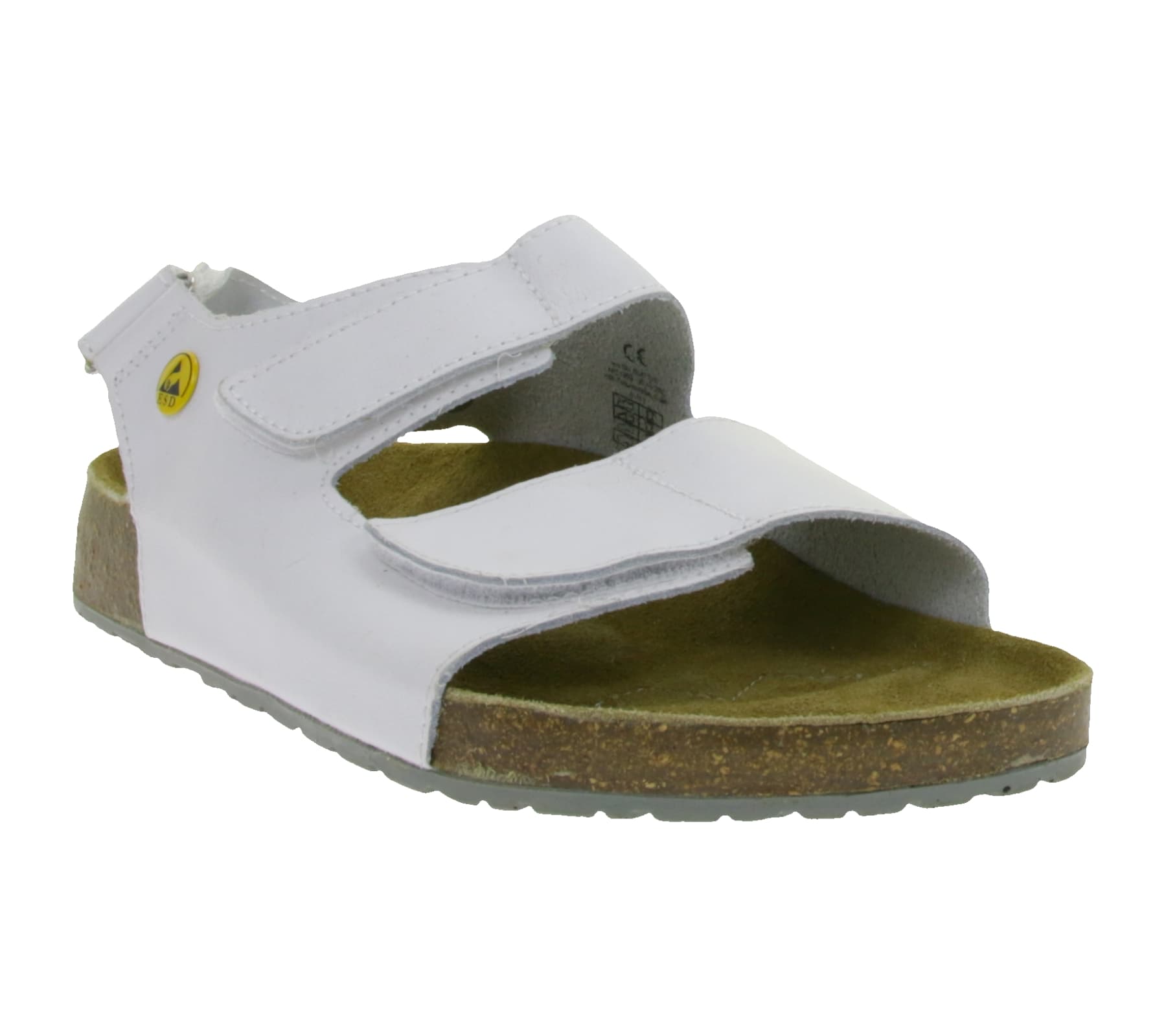Sandales de travail HSM pour homme, antidérapantes, antistatiques, en cuir véritable, classe de protection SRA, mules, chaussures professionnelles, view 2