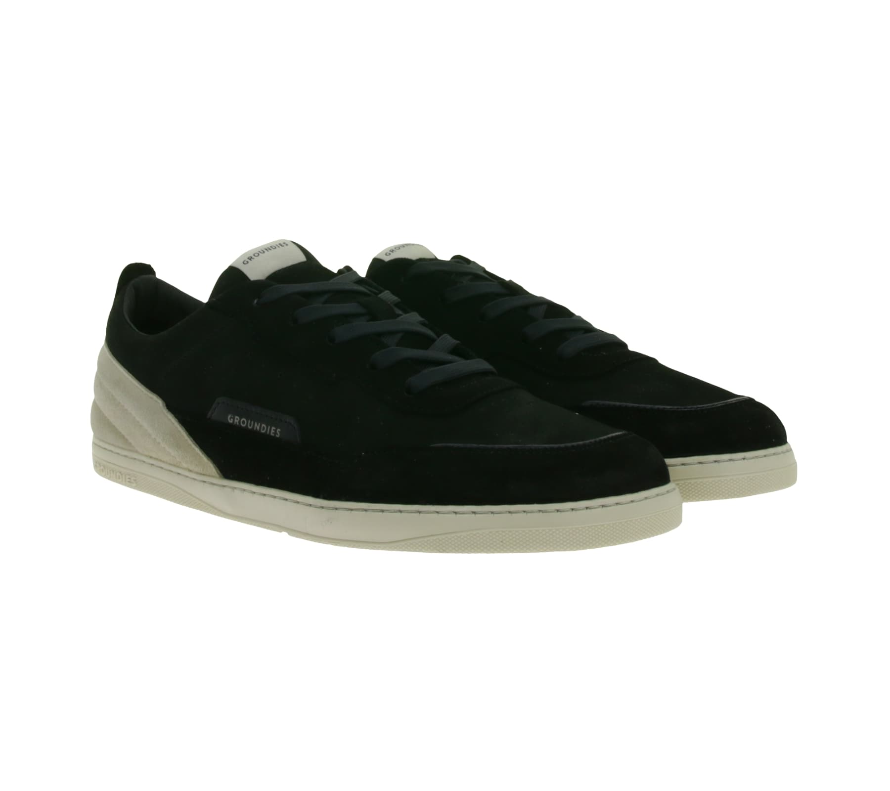 Chaussures minimalistes pour homme Urban GROUNDIES Zurich, baskets basses en cuir véritable avec semelle TrueSense, à lacets GND-270260-01