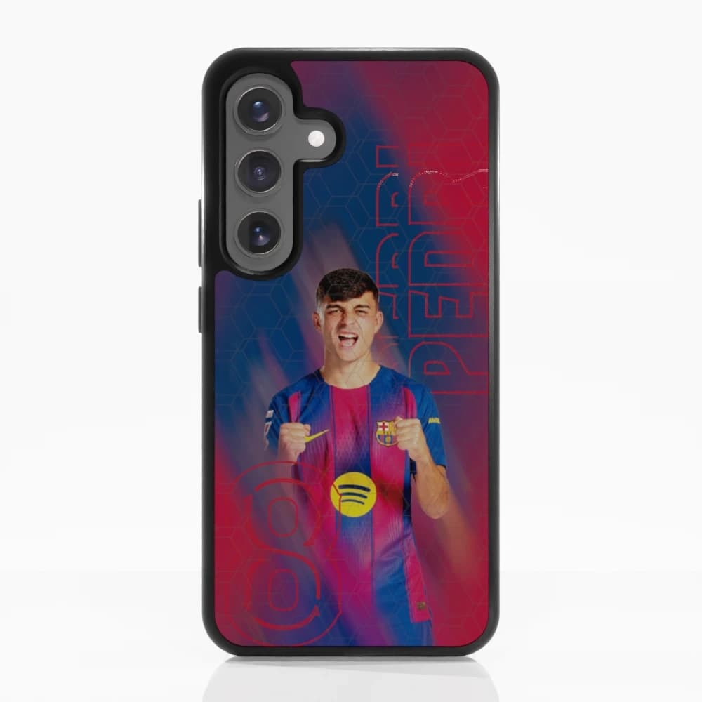 Coque officielle du FC Barcelone avec design 3D de Pedri