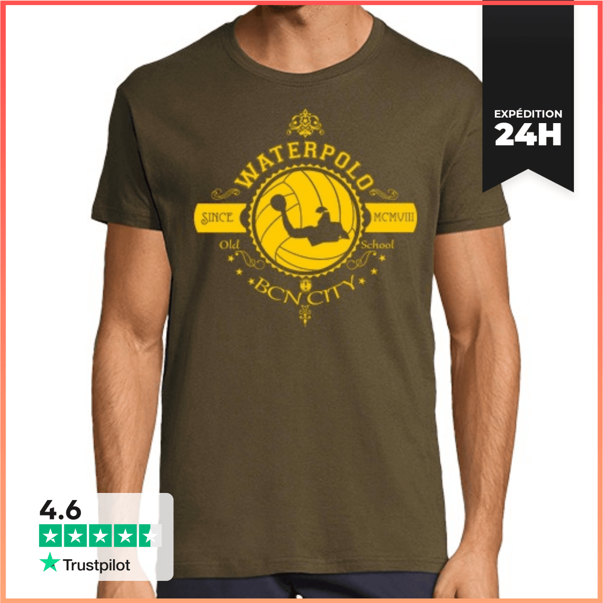 Tee Shirt Homme Manche Courte old school wp