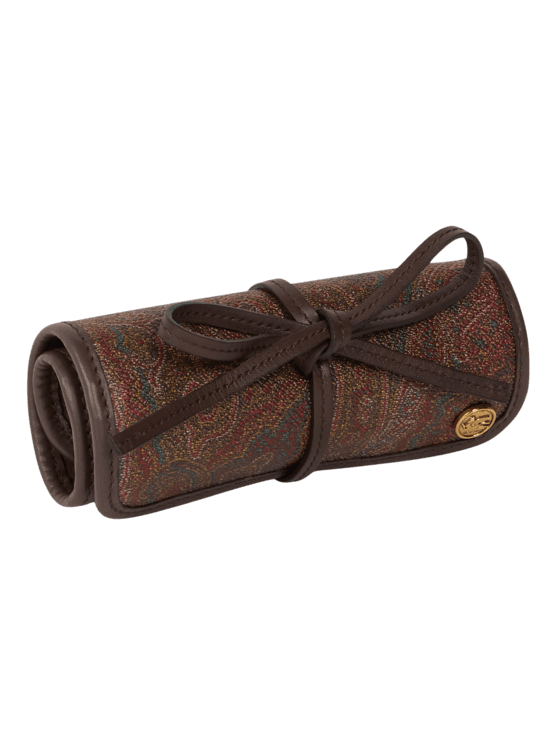Etro, Trousse À Bijoux De Voyage En Arnica, Marron