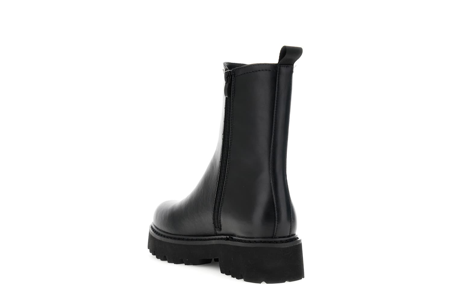 bottines en cuir avec élastique et zip black 41 view 2