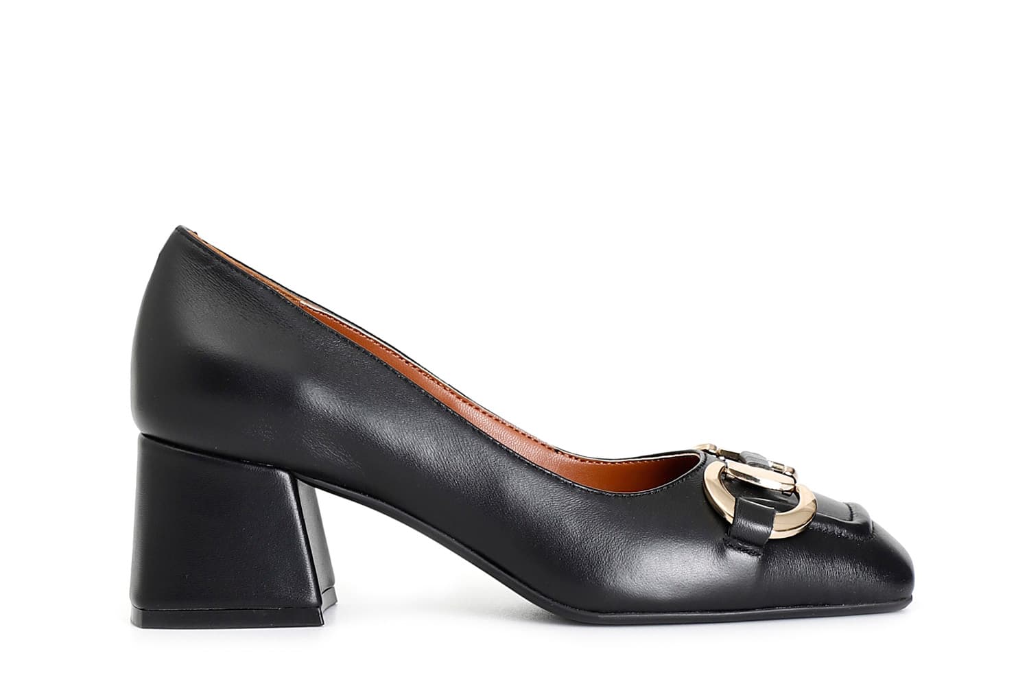 escarpin en cuir avec bride de talon de 60 mm black 40
