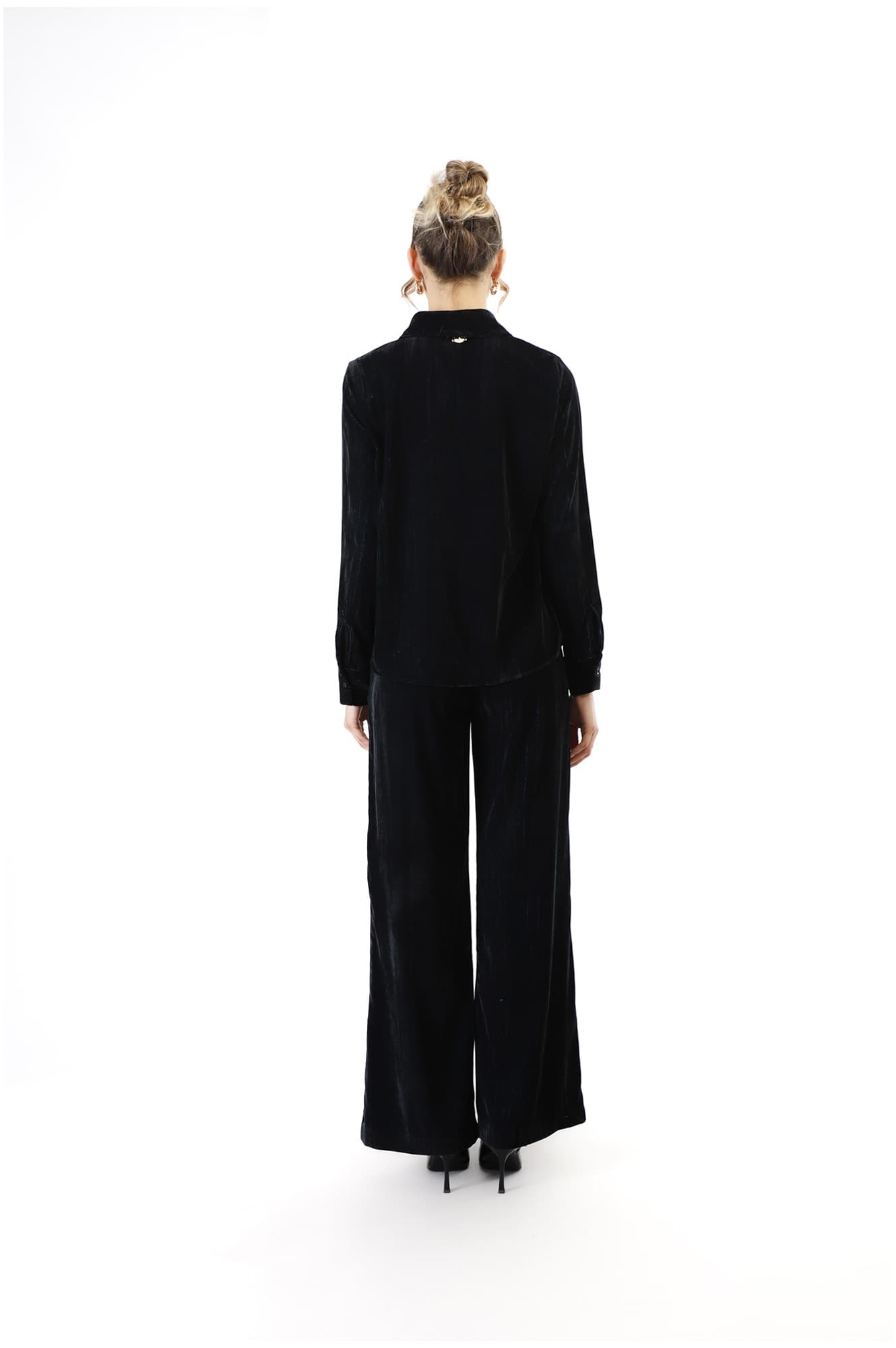 chemise en velours irisé petrolium xl view 2