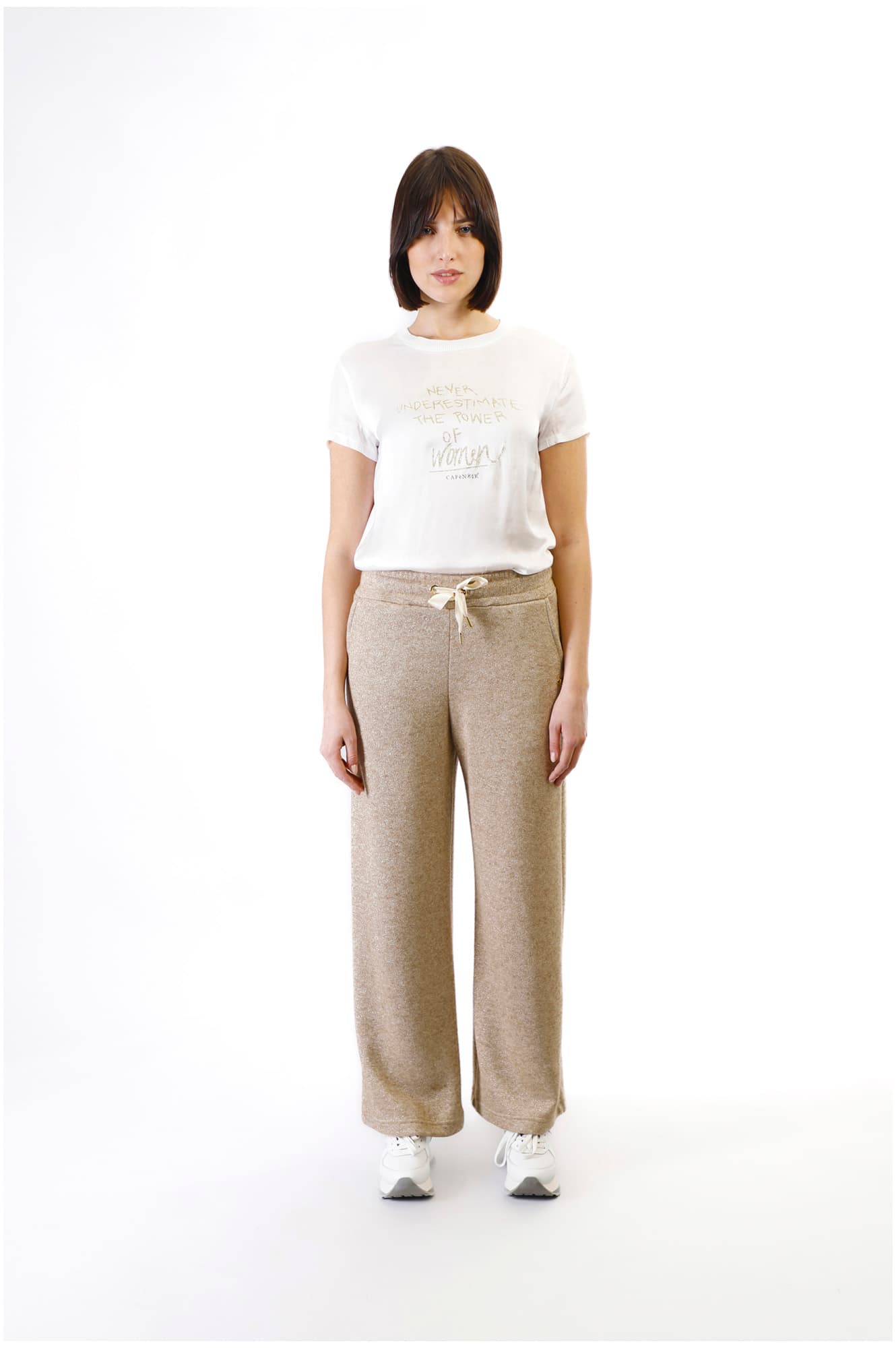 pantalon palazzo au toucher chaud gold xl