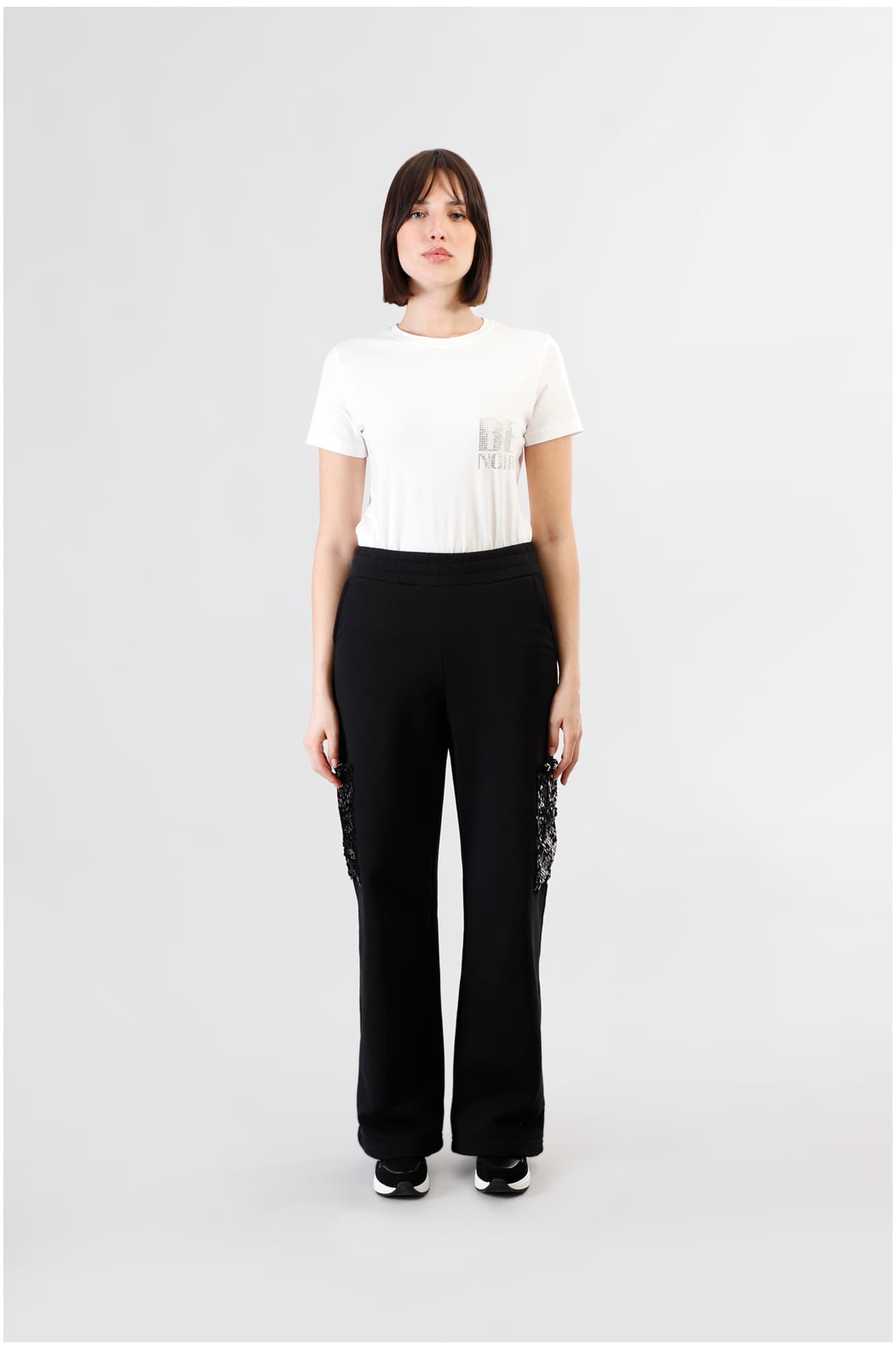 pantalon sweat avec poches à sequins black xs
