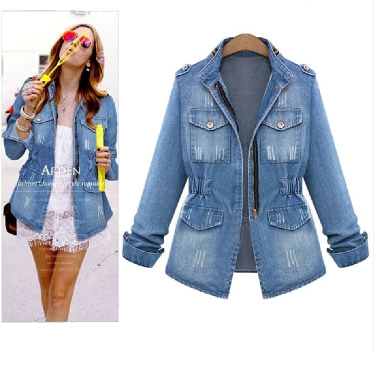 women's denim jacket tight slimming denim jacket jacket women's