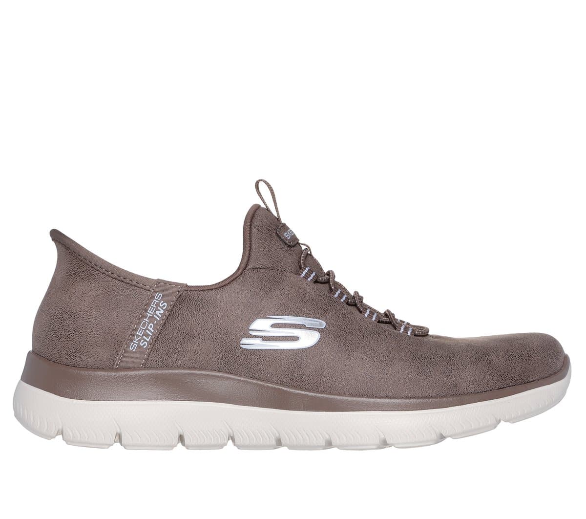 Skechers Slip-ins: Summits - Unknown Trail Chaussures Moyen Width en Brun, Pointure 35, Vegan, Lavable en machine