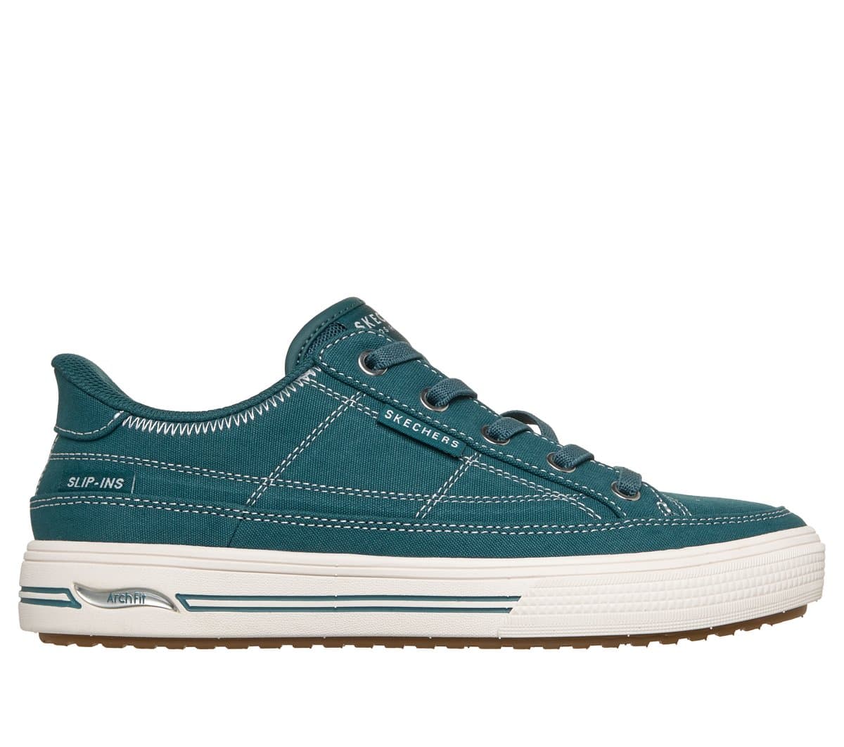 Skechers Slip-ins: Arch Fit Arcade - See Ya There Chaussures Moyen Width en Turquoise, Pointure 40, Vegan, Lavable en machine