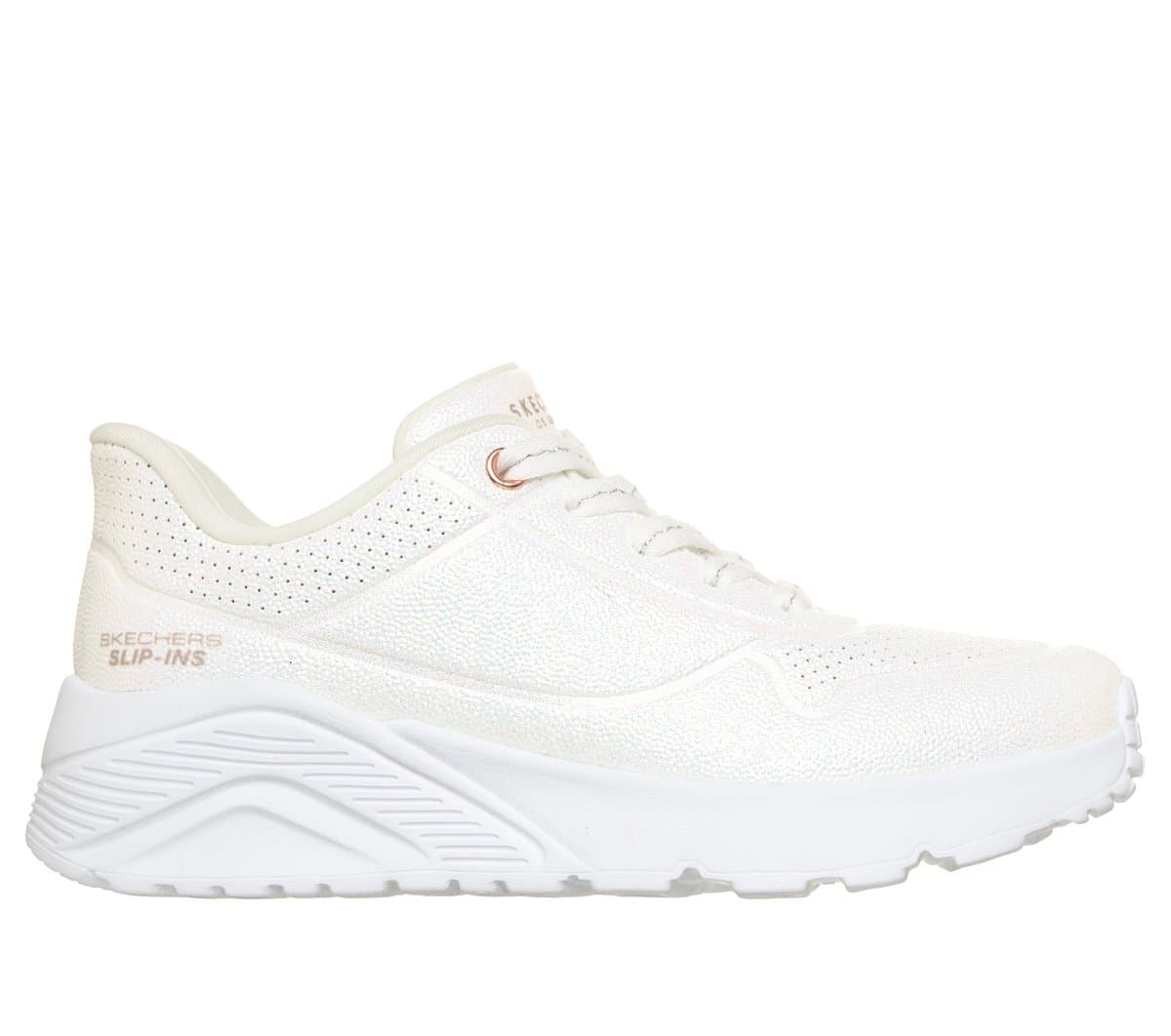 Skechers Slip-ins: UNO Lite Ease Chaussures Moyen Width en Blanc, Pointure 29, Lavable en machine
