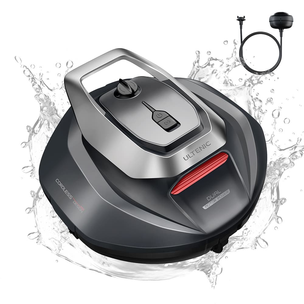 Robot nettoyeur de piscine Ultenic Pooleco 10, autonomie de 90 min, batterie de 5200 mAh, 2 moteurs, pour piscines enterrées/hors sol jusqu'à