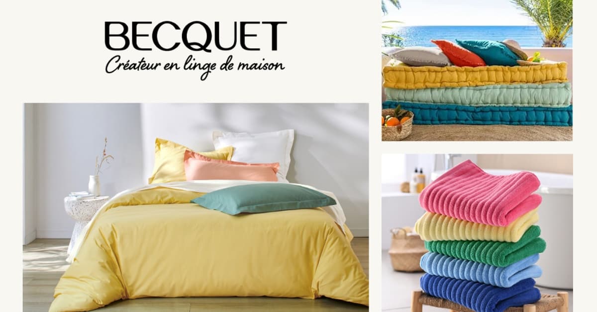 Bon d’achat Becquet : linge de maison raffiné à prix doux
