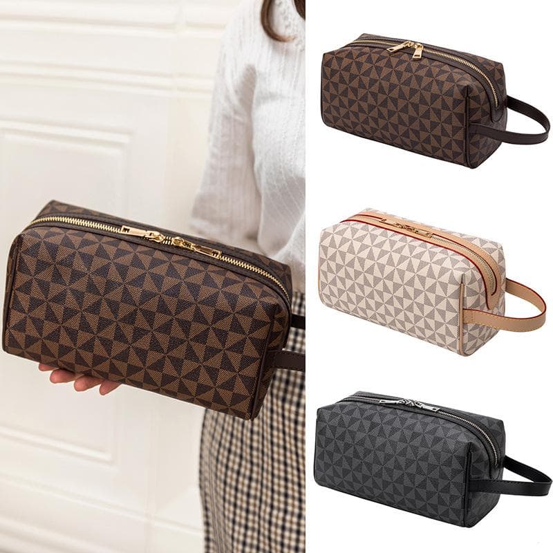 Sac pour femme imprimé Sac à cosmétiques Portable Grande capacité Trousse de toilette Nouveau Sac de rangement cosmétiques de voyage Style