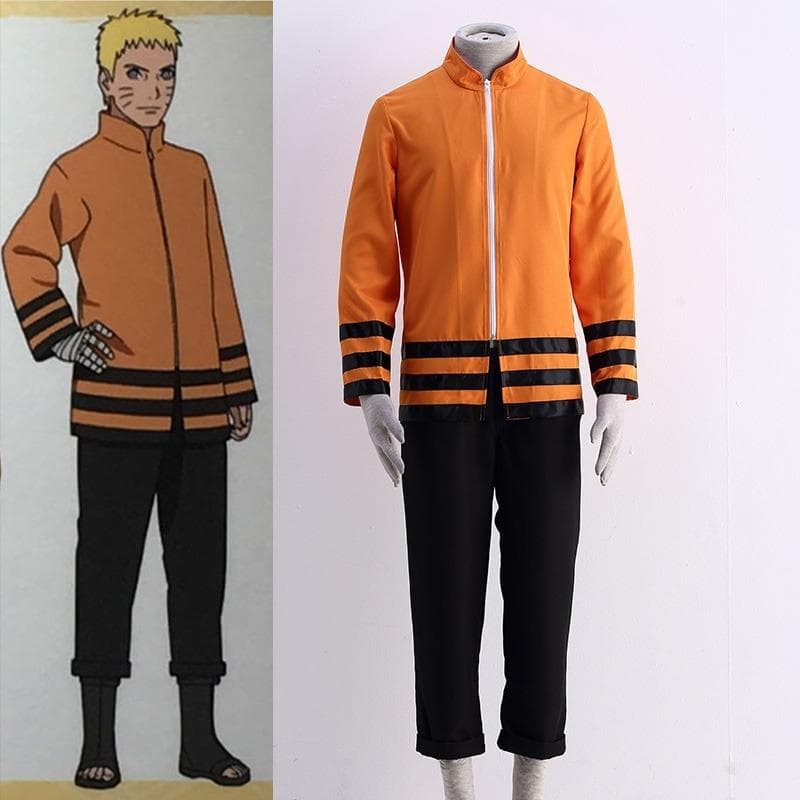 Scione Anime dessin animé Cosplay le dernier Shippuden Uzumaki dessin animé Costume Orange manteau trois-quarts pantalon Costume cm