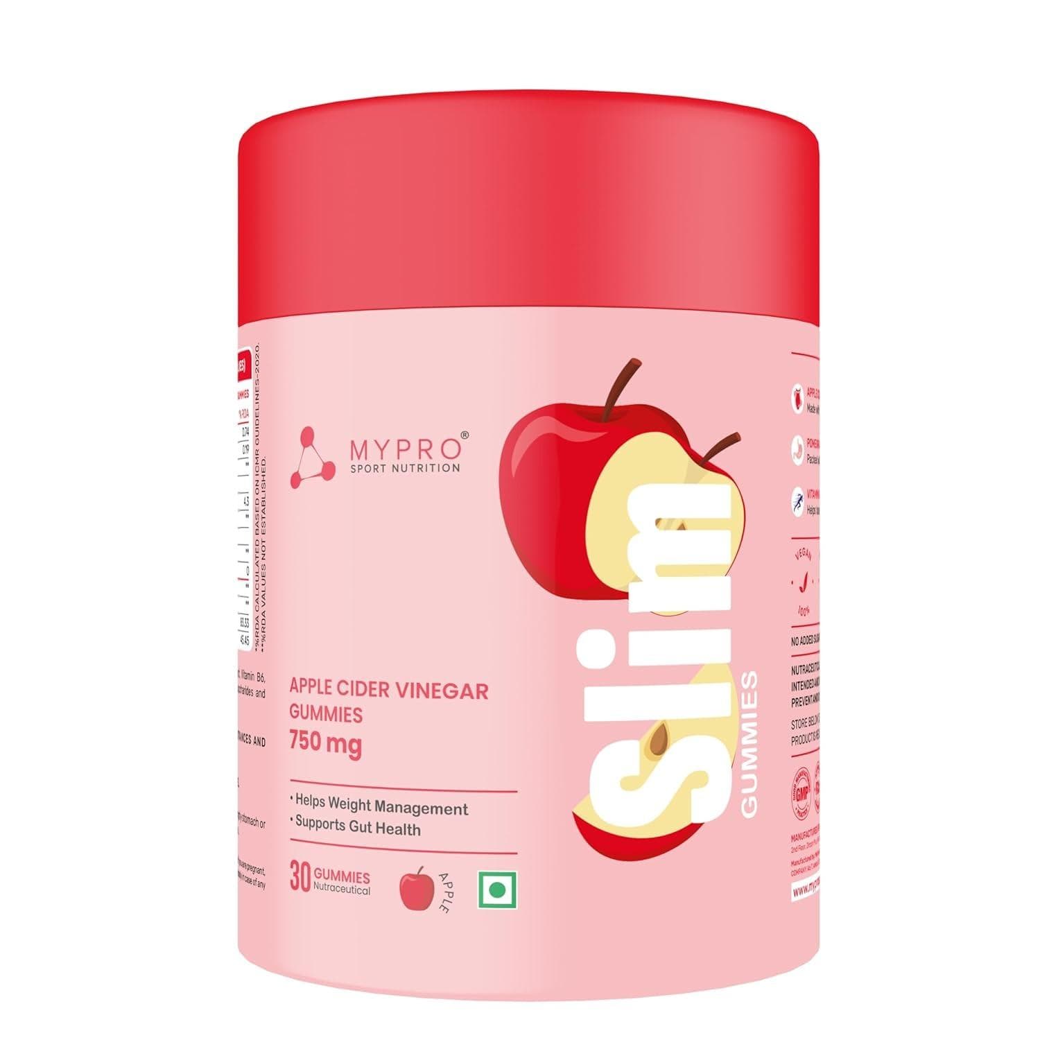 Bonbons gélifiés pour maigrir (30 pièces), Gommes Minceur Vinaigre de Cidre, Mypro Sport Nutrition