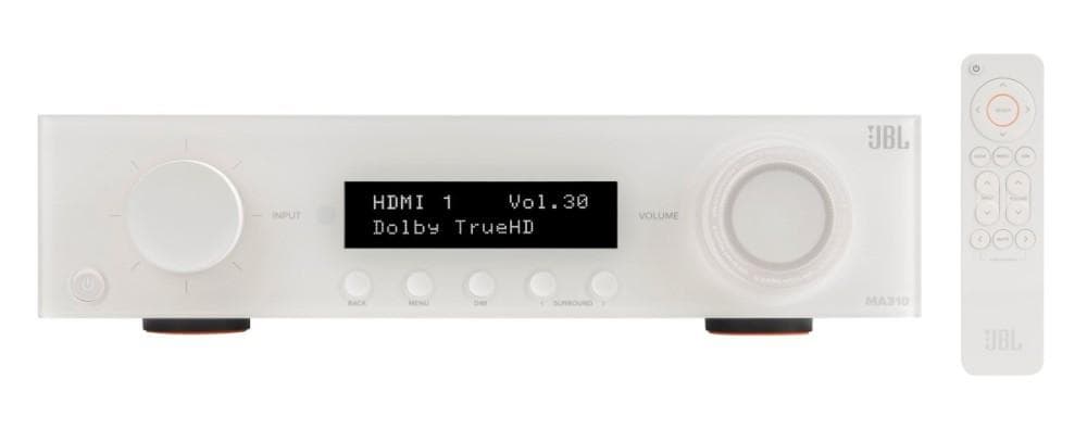 JBL MA310 AMPLIFICATEUR HOME CINÉMA 5.2 60 W Bluetooth AirPlay 4K, JBL by HARMAN blanc