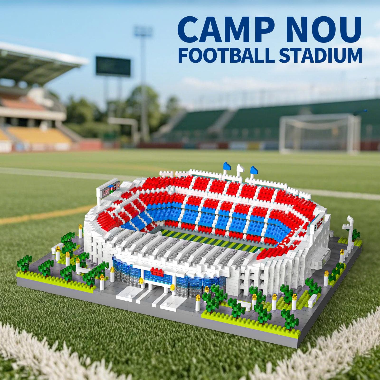 Briques de construction du stade Santiago Bernabéu Real Madrid, Kit de modèle 3D 3000+ pièces pour adultes, Cadeau de football à grande échelle
