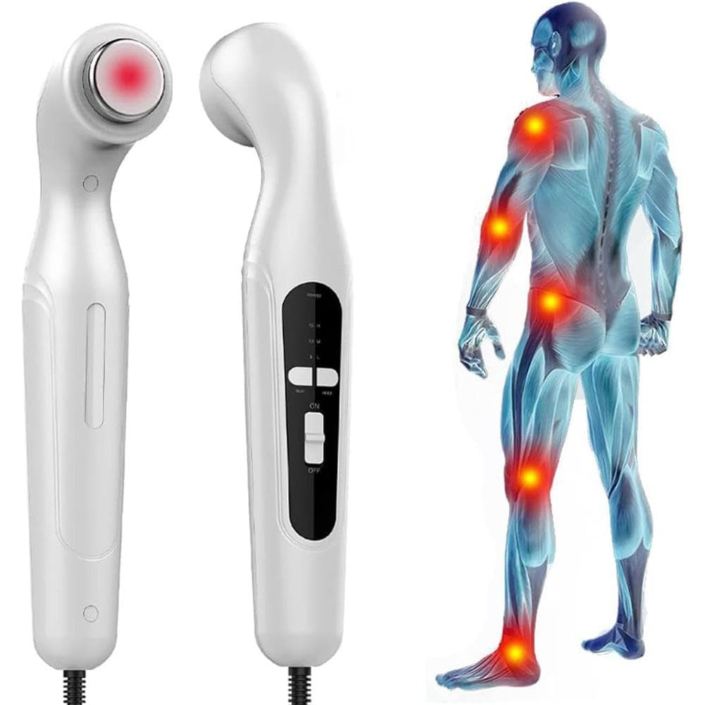 Masseur Ultrasonique 15W 3 Vitesses 27 82 mm Massage Double Profondeur Soulagement Douleurs Musculaires Soin Musculaire blanc