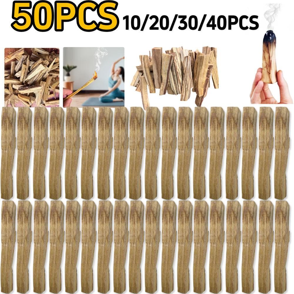 1-50PCS Bâtonnets d'Encens Naturel Palo Santo Bâtonnets Parfumés pour la Méditation Relaxation