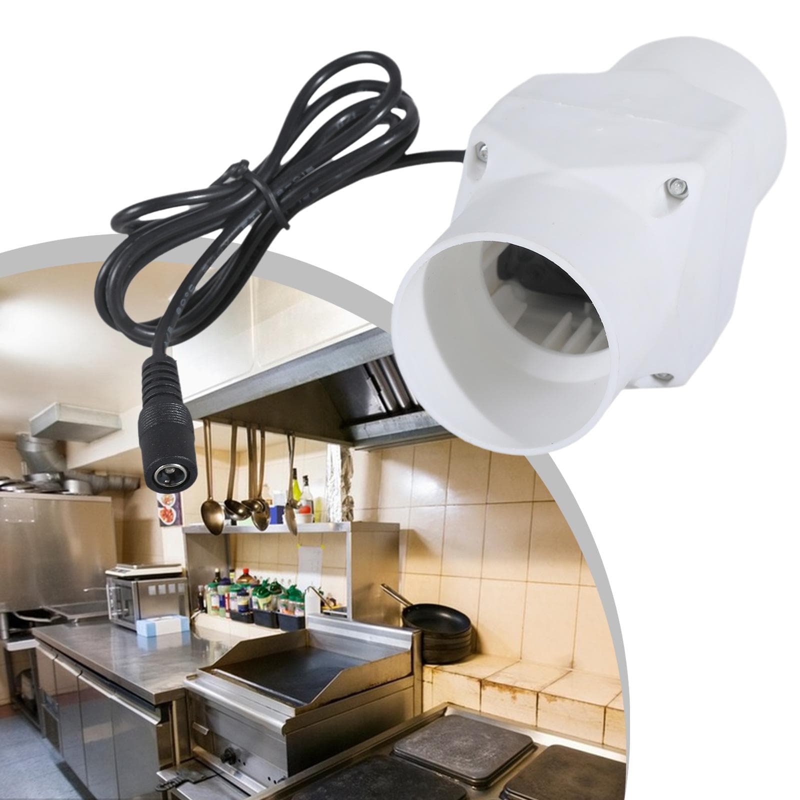 Ventilateur de gaine en ligne haute efficacité 20/25/32/40/46 mm avec métal pour ventilation de cuisine et extraction des fumées