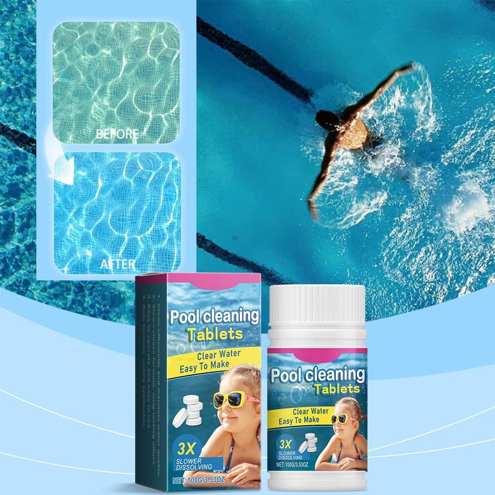 Comprimés Clarifiants pour Piscine Comprimés Éliminateurs de Taches d'Algues pour Piscine Nettoyant Éliminateur de Taches Contrôle des Algues
