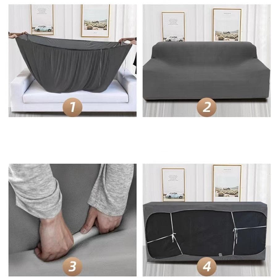Housse de canapé de couleur unie en tissu de soie de lait extensible pour canapé d'angle sectionnel de salon jaune