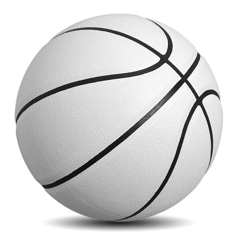 Taille 7 Cuir de Vachette Véritable Anti-Dérapant Résistant à l'Usure Sans Logo pour Basketball Indoor & Courts en Béton