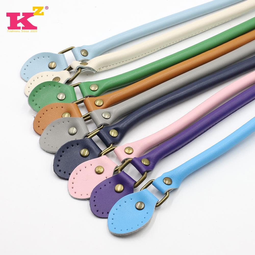 Sangle de sac en cuir de vachette souple très vendue - 40CM Poignée pour sac à main, bandoulière kaki