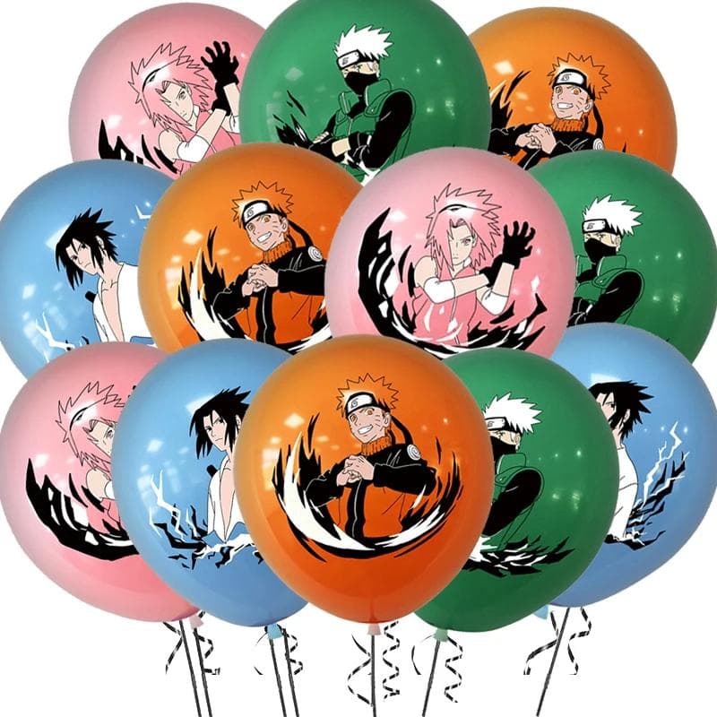 Nouveau 12 pièces 12 pouces Naruto Ballon en Latex Fournitures de Fête Ballon de Fête Jeu Vidéo Ballons Décorations d'Anniversaire pour Enfants