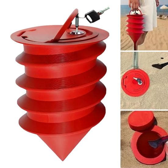 Coffre-fort de plage imprimé en 3D avec clés pour AirTag, couverture de plage robuste, clés, téléphone, argent liquide, rangement d'objets de