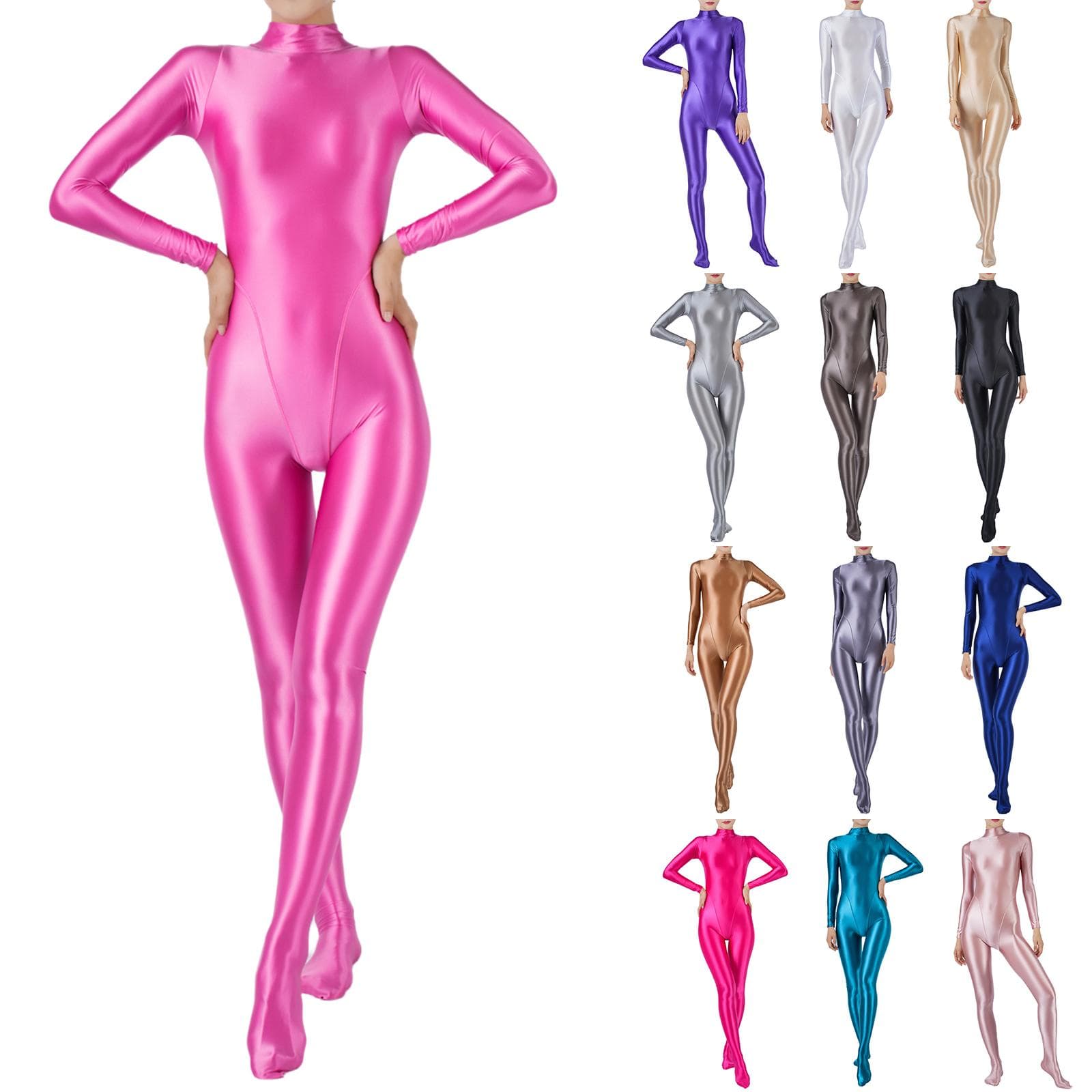 Combinaison de gymnastique pour femme, slim, brillante, pour tout le corps, pour la plongée, le surf, le yoga, le club, le spectacle, le pole dance