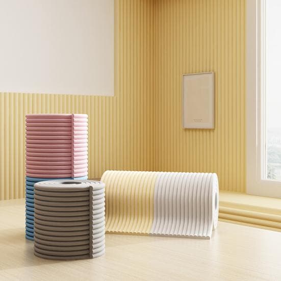 Bande Anti-Collision Auto-Adhésive 200x30/40CM Mousse Protection Pare-Chocs de Sécurité 1CM d'Épaisseur Sécurité Bébé 30cm gris clair
